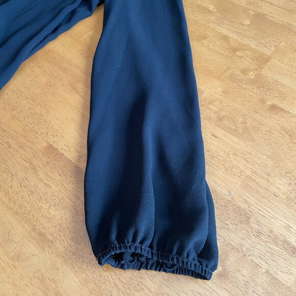 Vintage Size Large Max Studio Specialty Products black blouse with ornate trim - Picture 10 of 11